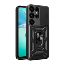 OEM Defender szilikon telefonvédő (ütésállóság. tartógyűrű. kameravédő) FEKETE tok és táska