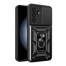 OEM Defender szilikon telefonvédő (ütésállóság. tartógyűrű. kameravédő) FEKETE tok és táska