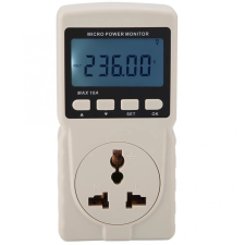 OEM Digitális Fogyasztásmérő MP, maximum 2200W, fehér villanyszerelés