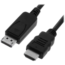 OEM Displayport -> HDMI M/M 2m Videó jelkábel Fekete kábel és adapter