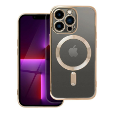 OEM Electro Mag Apple iPhone 13 Pro MagSafe Szilikon Tok - Átlátszó/Arany tok és táska