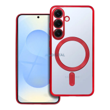 OEM ELECTRO MAG COVER MagSafe-kompatibilis tok Samsung Galaxy S25 - piros tok és táska