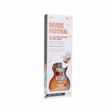 OEM Elektromos gitárkészlet gyerekeknek, mikrofonnal, 69x23x5cm, Barna játékhangszer