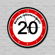 OEM Fiatalító sebességkorlátozós falióra 20. születésnapra WDWR-fko-00008 falióra