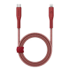 OEM Flow C94 Type-C / Lightning MFI szövet gyorstöltő- és adatkábel 1.5m 60W 3A piros