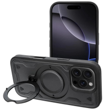 OEM Frost Armor tok kitámasztó gyűrűvel Apple iPhone 17 Pro Max fekete tok és táska