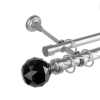 OEM Galéria dupla csavart rúd Cristal Noir 25/19, fém, ezüst - 400 cm