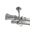 OEM Galéria dupla csavart rúd Pluto 25/19 mennyezeti rögzítéssel - fém, ezüst - 360 cm