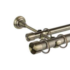 OEM Galéria dupla rúd gumírozott rúdvégdugó 25/19, antik arany - 360 cm karnis, függönyrúd