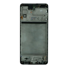 OEM GH82-23568A Samsung Galaxy M51 fekete OEM LCD kijelző érintővel kerettel előlap mobiltelefon, tablet alkatrész