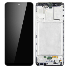 OEM GH82-25566A Samsung Galaxy A32 fekete OEM LCD kijelző érintővel kerettel előlap mobiltelefon, tablet alkatrész