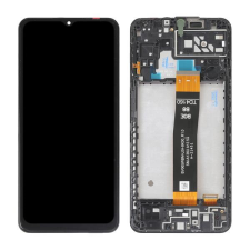 OEM GH82-29805A Samsung Galaxy A04s fekete OEM LCD kijelző érintővel kerettel előlap mobiltelefon, tablet alkatrész