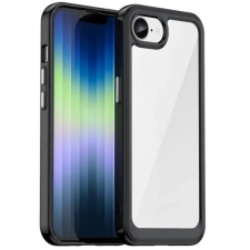 OEM Gigapack akril + szilikon tok iPhone 16e fekete-átlátszó tok és táska
