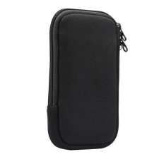 OEM GIGAPACK tok álló, textil univerzális, 7.2" méret + nyakpánt, FEKETE tok és táska