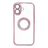 OEM GLAM tok iPhone 17 - rózsaszín átlátszó