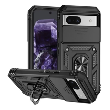 OEM Google Pixel 8a GIGAPACK Defender szilikon telefonvédő ütésállóság, kameravédő, FEKETE tok és táska