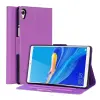 OEM Huawei MediaPad M6 8.4 WIFI GIGAPACK tok álló, bőr hatású FLIP, karbon minta, LILA