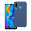 OEM Huawei P30 Lite szilikon tok, hátlaptok, telefon tok, velúr belsővel, matt, kék, Forcell Silicone Lite