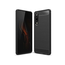 OEM Huawei P30 szilikon tok, hátlaptok, telefon tok, karbon mintás, fekete tok és táska