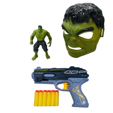 OEM Hulk maszk, figura és fegyver készlet fiúknak jelmez