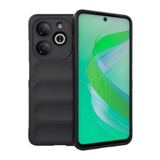 OEM Infinix Smart 8 4G GIGAPACK Szilikon telefonvédő ütésállóság, 3D, FEKETE tok és táska