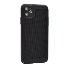 OEM iPhone 11 GIGAPACK műanyag telefonvédő légáteresztő, kameravédő, FEKETE tok és táska