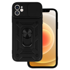 OEM iPhone 11 hátlap tok, telefon tok, kitámasztható, mágneses, ütésálló, fekete, Defender Slide tok és táska