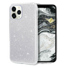 OEM iPhone 12 / 12 Pro szilikon tok, hátlaptok, telefon tok, csillámos, ezüst, Glitter tok és táska