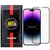 OEM iPhone 14 Pro Max üvegfólia, tempered glass, előlapi, 6D, edzett, hajlított, fekete kerettel, Veason