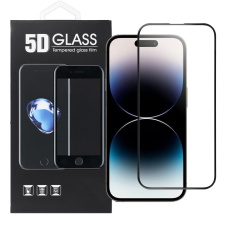 OEM iPhone 14 Pro üvegfólia, tempered glass, előlapi, 5D, edzett, hajlított, fekete kerettel mobiltelefon kellék