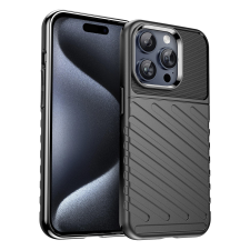 OEM iPhone 15 Pro szilikon tok, hátlap tok, ütésálló, fekete, Thunder tok és táska