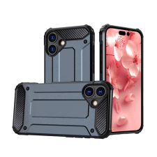 OEM iPhone 16 GIGAPACK Defender szilikon telefonvédő ütésállóság, fémhatás, SÖTÉTKÉK tok és táska