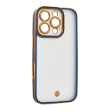 OEM iPhone 16 Pro GIGAPACK Szilikon telefonvédő ütésállóság, kameravédő, ARANY/SÖTÉTKÉK tok és táska