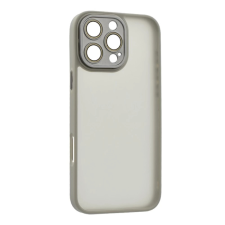 OEM iPhone 16 Pro GIGAPACK Szilikon telefonvédő ütésállóság, kameravédő, VILÁGOSSZÜRKE tok és táska