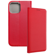 OEM iPhone 16 Pro könyvtok, fliptok, telefon tok, mágneszáras, bankkártyatartós, piros tok és táska