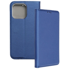 OEM iPhone 16 Pro Max könyvtok, fliptok, telefon tok, mágneszáras, bankkártyatartós, sötétkék tok és táska