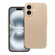 OEM iPhone 16 szilikon tok, hátlaptok, telefon tok, mikroszálas belsővel, arany, Metallic tok és táska