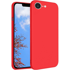 OEM iPhone 16e szilikon tok, hátlaptok, telefon tok, velúr belsővel, matt, piros, Silicon tok és táska