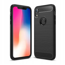OEM iPhone XR szilikon tok, hátlaptok, telefon tok, carbon, karbon mintás, fekete tok és táska