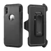 OEM iPhone XS Max 6.5 GIGAPACK Defender szilikon telefonvédő ütésállóság, logó kivágás, FEKETE