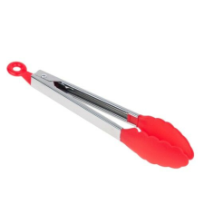 OEM Konyhai fogó, 25 cm, acél és műanyag, zárógyűrű, piros konyhai eszköz