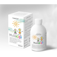 OEM LIPOCELL Lipocell multikids folyékony étrend-kiegészítő őszibarack ízesítéssel 250 ml vitamin és táplálékkiegészítő