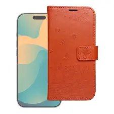 OEM MEZZO Flip tok iPhone 17 Pro Max barna tok és táska