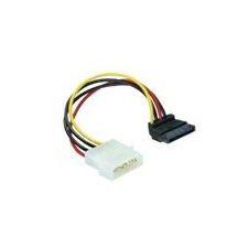 OEM Molex Power 4pin -> SATA Power M/F adapter 90°-os csatlakozó (XSATATÁPKL) (XSATAT&#193;PKL) kábel és adapter