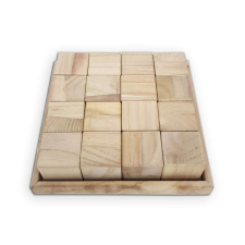 OEM Natúr fa kocka puzzle 16db-os dekorációs kellék