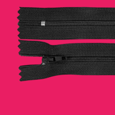OEM Nem levehető spirális cipzár, hossza 18 cm Fekete rövidáru