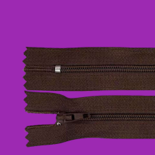 OEM Nem levehető spirális cipzár, hossza 18 cm Sötétbarna rövidáru