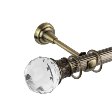 OEM Odeon 25/19 egyszerű, cakkos sávos galéria - antik arany - 400 cm karnis, függönyrúd