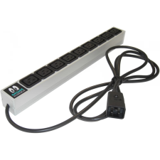 OEM Online USV IEC16A9IEC16A-RACK Elosztó 9 aljzat 3m szürke hosszabbító, elosztó