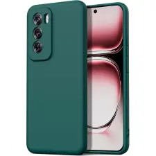 OEM Oppo Reno12 5G szilikon tok, hátlaptok, telefon tok, matt, zöld tok és táska